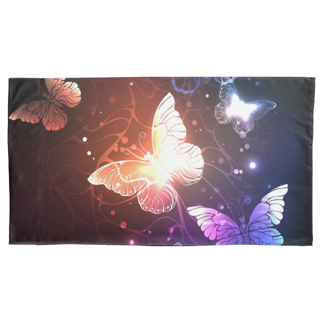 Funda De Cojín Mariposas nocturnas brillantes (Anverso-izquierdo)