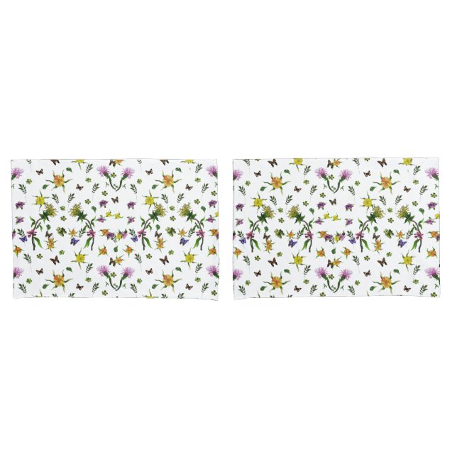 Funda De Cojín Mariposas y flores (Anverso - Set)