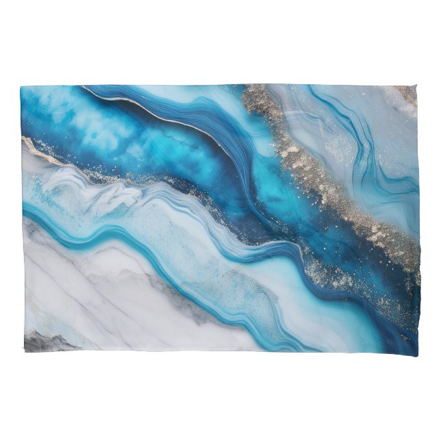 Funda De Cojín Mármol del Río Azul (Anverso)