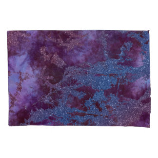 Funda De Cojín Mármol gris oscuro azul violeta