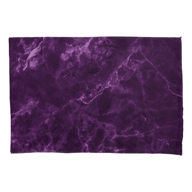Funda De Cojín Mármol morado oscuro: textura lujosa. (Anverso)