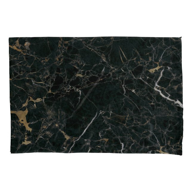 Funda De Cojín Mármol negro elegante: fondo texturado (Anverso)