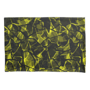 Funda De Cojín Marmol verde negro abstracto de ondulación con líq
