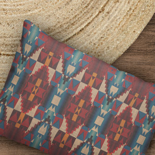 Funda De Cojín Marrón beige rojo oscuro arte tribal azul Verde az