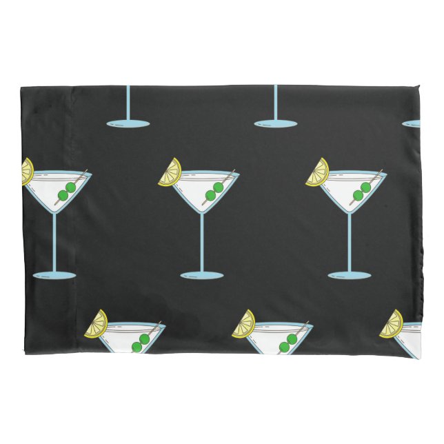 Funda De Cojín Martini Amantes del Alcohol De Cristal Cóctel (Anverso)