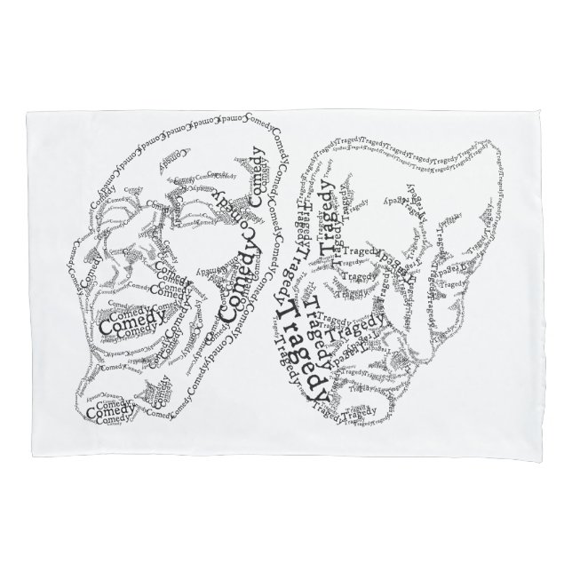 Funda De Cojín Máscaras de humor y tragedia (Anverso-izquierdo)