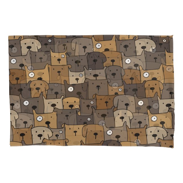 Funda De Cojín Mascotas de patrón adoran a perros (Anverso-izquierdo)