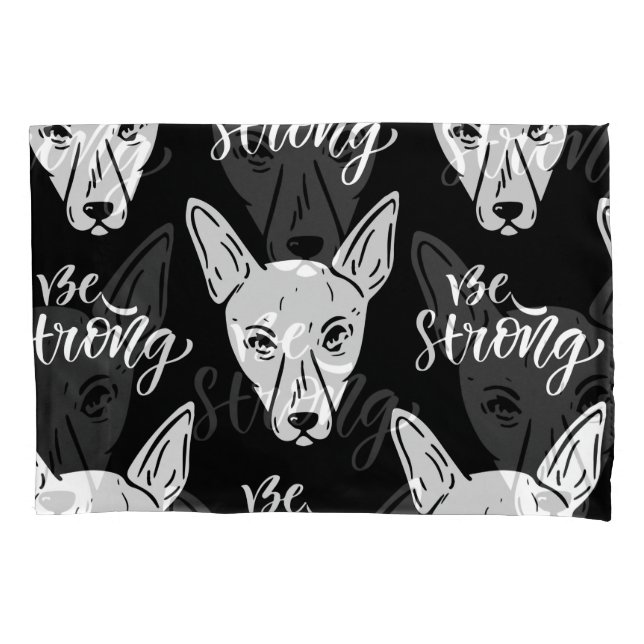 Funda De Cojín Mascotas de patrones Perros fuertes (Anverso-izquierdo)