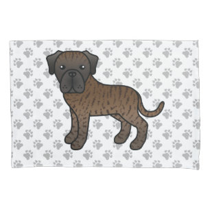 Funda De Cojín Mastín inglés atigrado, perro de dibujos animados 