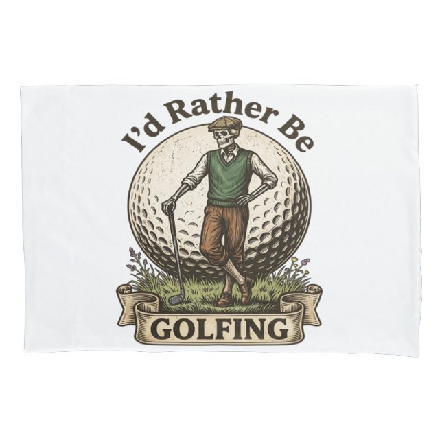 Funda De Cojín Mejor estaría jugando golf (Anverso)