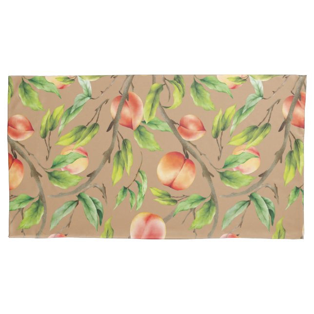 Funda De Cojín Melocotones en el árbol (Anverso)