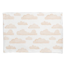 Melon Dreamtime Watercolor Nubes Pillowcase