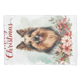 Funda De Cojín Merry Christmas Dog Cozy Winter Bedroom Bedding