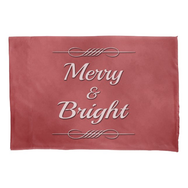 Funda De Cojín Merry y Bright (Anverso)
