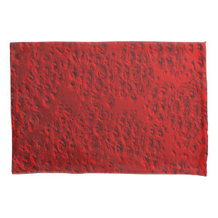 Funda De Cojín Metalizado rojo dañado