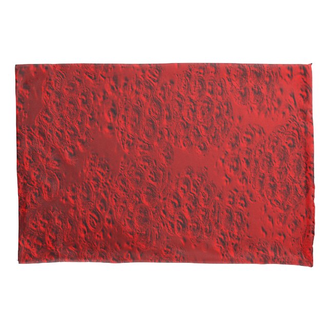 Funda De Cojín Metalizado rojo dañado (Anverso)