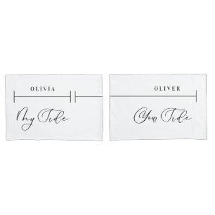 Funda De Cojín Mi lado tu lado guión elegante personalizado