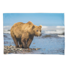 Funda De Cojín Mi mamá oso viendo a sus dos hijos