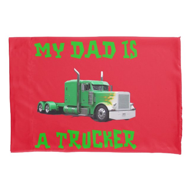 Funda De Cojín Mi papá es una caja de la almohada del camionero (Anverso)