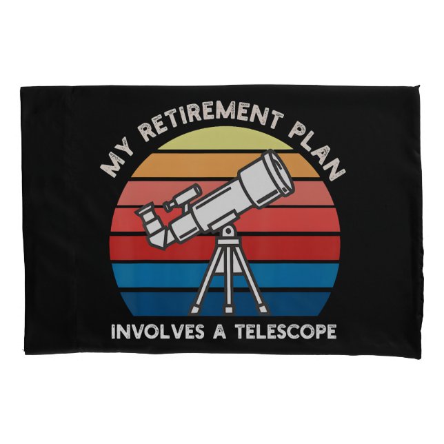Funda De Cojín Mi plan de jubilación implica un telescopio (Anverso)