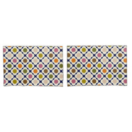 Funda De Cojín Mid Century Modern | Retro Pop Flower Mosaic
