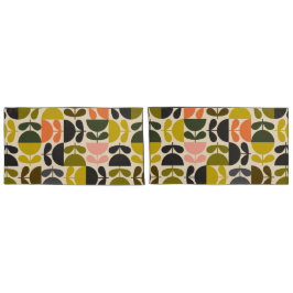 Funda De Cojín Mid‑century modern- Retro Scandinavian Flowers