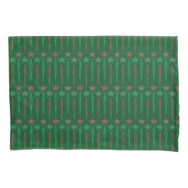 Funda De Cojín Mid Mod Icicles Green King Pillowcase