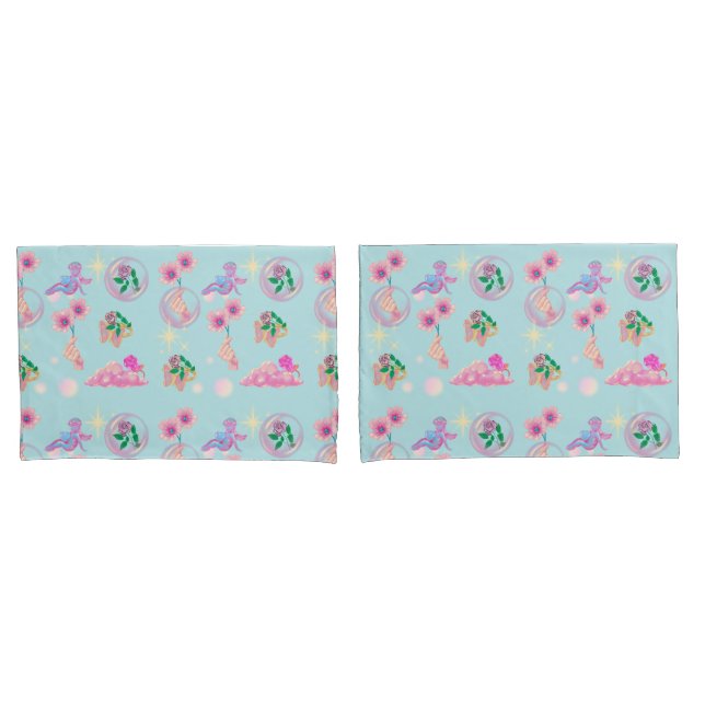 Funda De Cojín Mikitiez ángulo de hadas cielo azul caramelos amor (Anverso - Set)