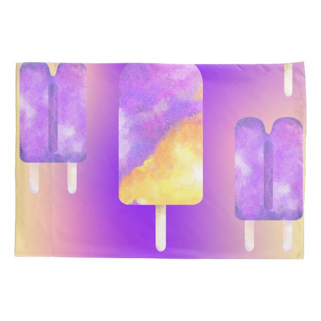 Funda De Cojín Mikitiez verano arcoiris púrpura pala de oro (Reverso)