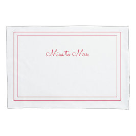 Funda De Cojín Miss a la Sra. pillowcase