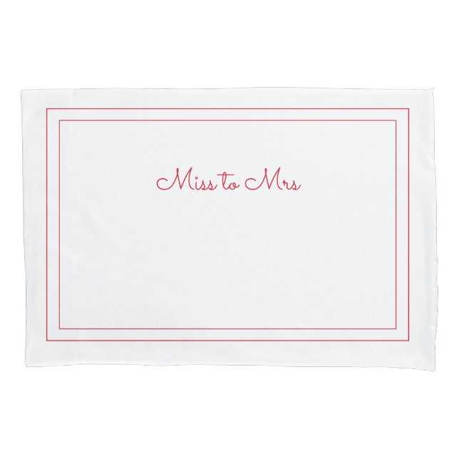 Funda De Cojín Miss a la Sra. pillowcase (Anverso)