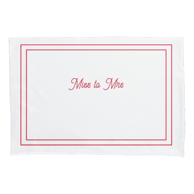 Funda De Cojín Miss a la Sra. pillowcase (Anverso)