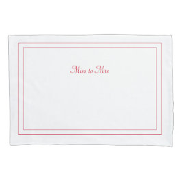 Funda De Cojín Miss a la Sra. pillowcase