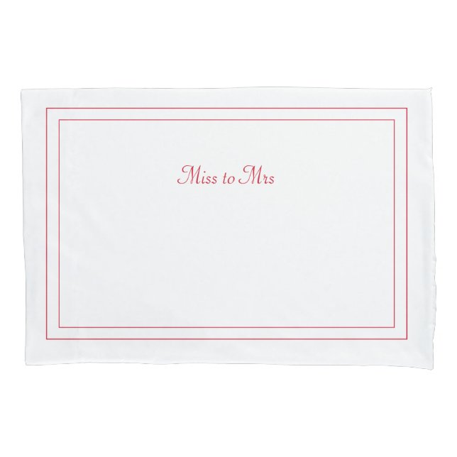 Funda De Cojín Miss a la Sra. pillowcase (Anverso)