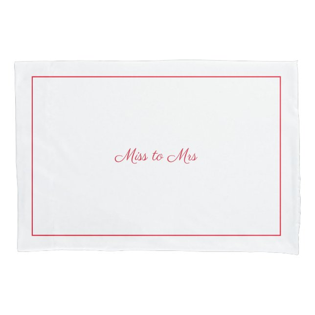 Funda De Cojín Miss a la Sra. pillowcase (Anverso)