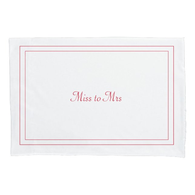 Funda De Cojín Miss a la Sra. pillowcase (Anverso)
