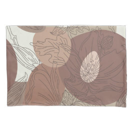 Funda De Cojín Mocha Hibiscus Armonía Botánica Tamaño Estándar