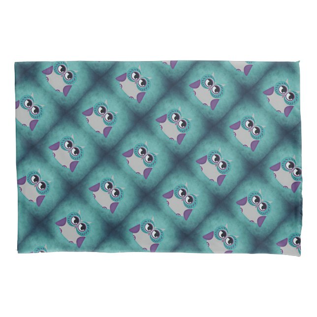 Funda De Cojín Mochila/búho de tamaño estándar único (Anverso)