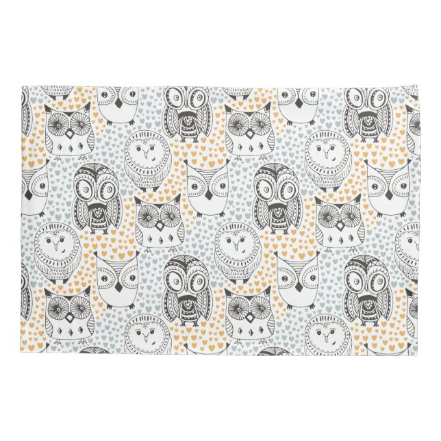 Funda De Cojín Mochilas de almohada del patrón de búho (Reverso)