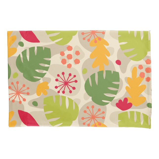 Funda De Cojín Mod Monstera Leaf Resumen Tropical Hawaiano - Cáli (Anverso)