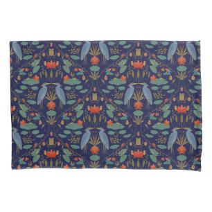 Funda De Cojín Moda azul marino Heron Pond Heritage Revival