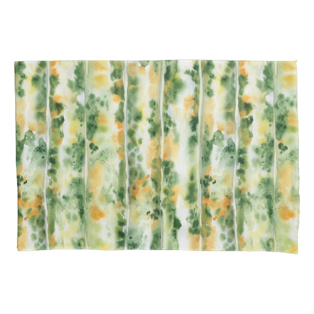 Funda De Cojín Moda de piel de calabaza amarilla y verde (Anverso)