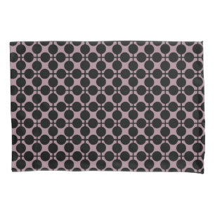 Funda De Cojín moda de verificación de puntos de polka negra marr