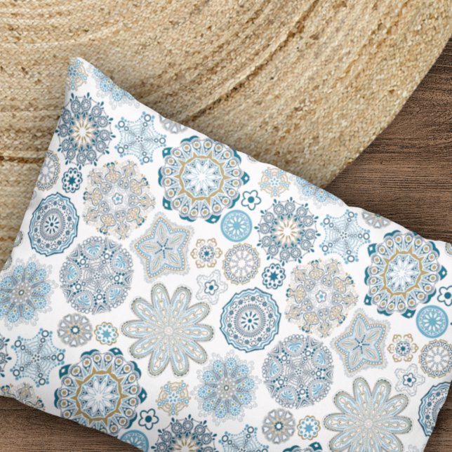 Funda De Cojín Moda festiva Floral Mandala Patrón de nevadas (Subido por el creador)