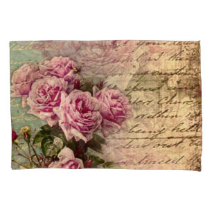 Funda De Cojín Moda francesa del país, moda lamentable, rosas