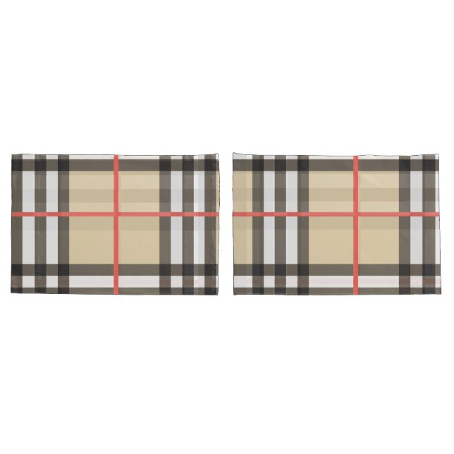 Funda De Cojín Moda geométrica escocesa de diseño (Reverso-Set)