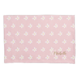 Funda De Cojín Moda Granja rosa Daisies dulce tendencia Monograma