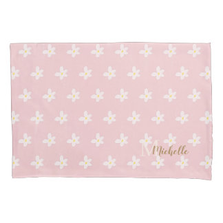 Funda De Cojín Moda Granja rosa Daisies dulce tendencia Monograma