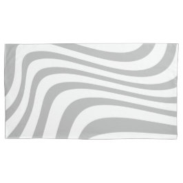 Funda De Cojín Moda moderna de dos tonos de cebra gris y beige