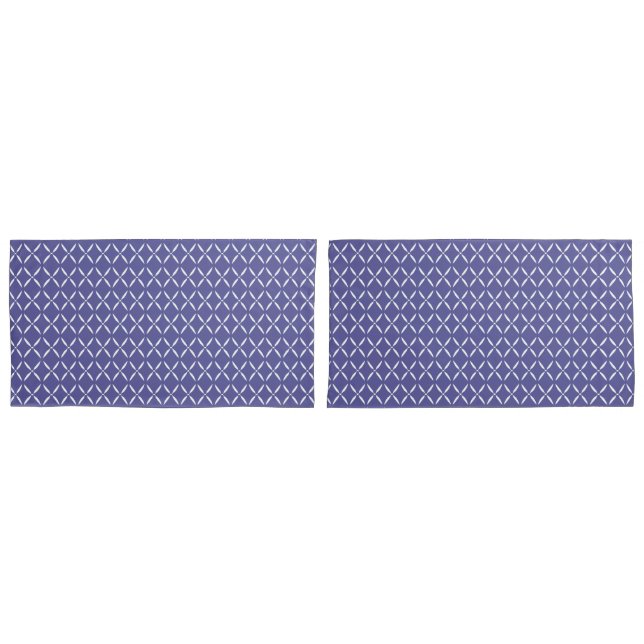 Funda De Cojín Moda moderna de moda Flores azul morado y blanco (Anverso - Set)